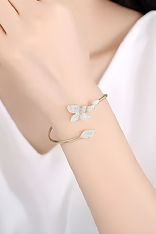 Gold Plated Austrian Swarovski Crystal Bracelet by CRYSTALYNA