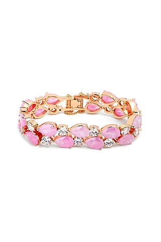 Gold Plated Austrian Swarovski Crystal Bracelet by CRYSTALYNA