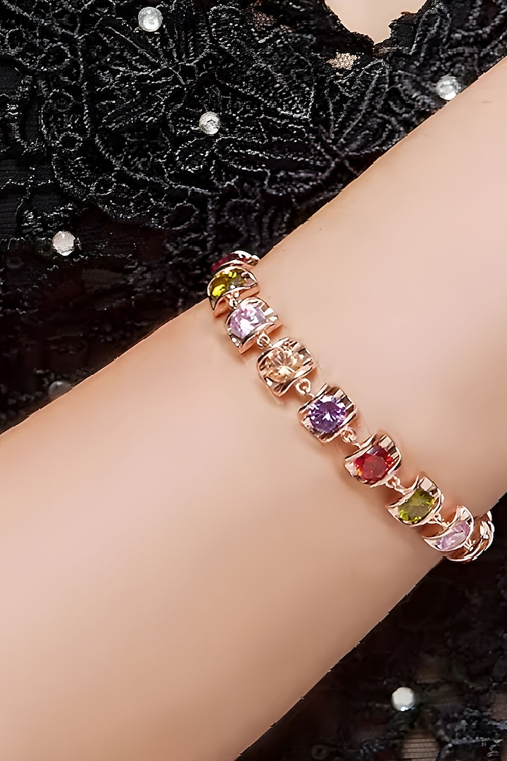 Rose Gold Plated Austrian Swarovski Crystal Bracelet by CRYSTALYNA at Pernia's Pop Up Shop