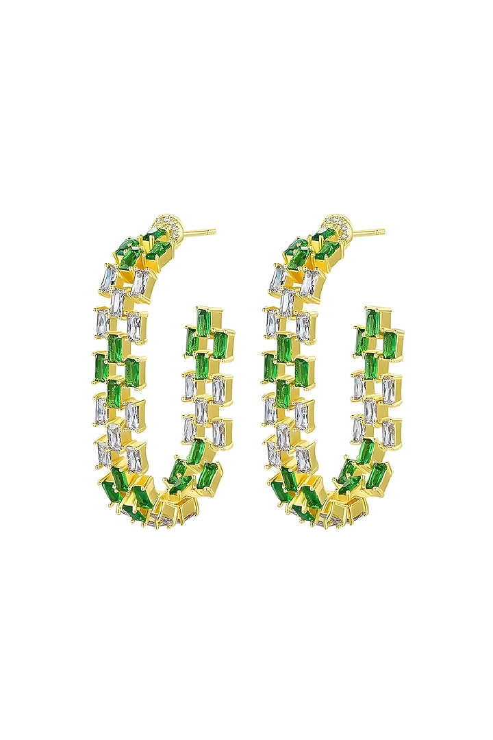 Gold Plated Austrian Swarovski Crystal Dangler Earrings by CRYSTALYNA at Pernia's Pop Up Shop