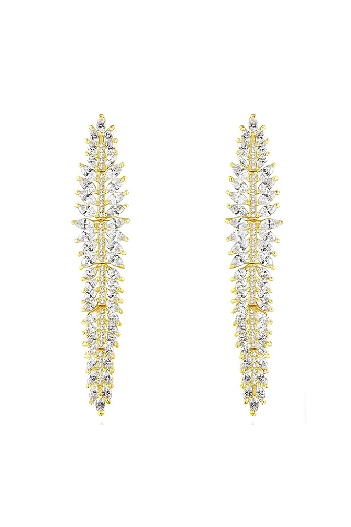Gold Plated Austrian Swarovski Crystal Dangler Earrings by CRYSTALYNA at Pernia's Pop Up Shop