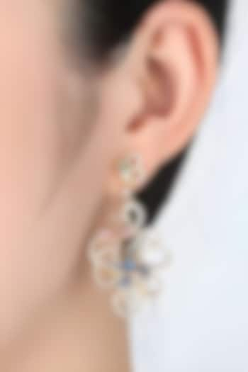 Gold Plated Austrian Swarovski Crystal Dangler Earrings by CRYSTALYNA at Pernia's Pop Up Shop