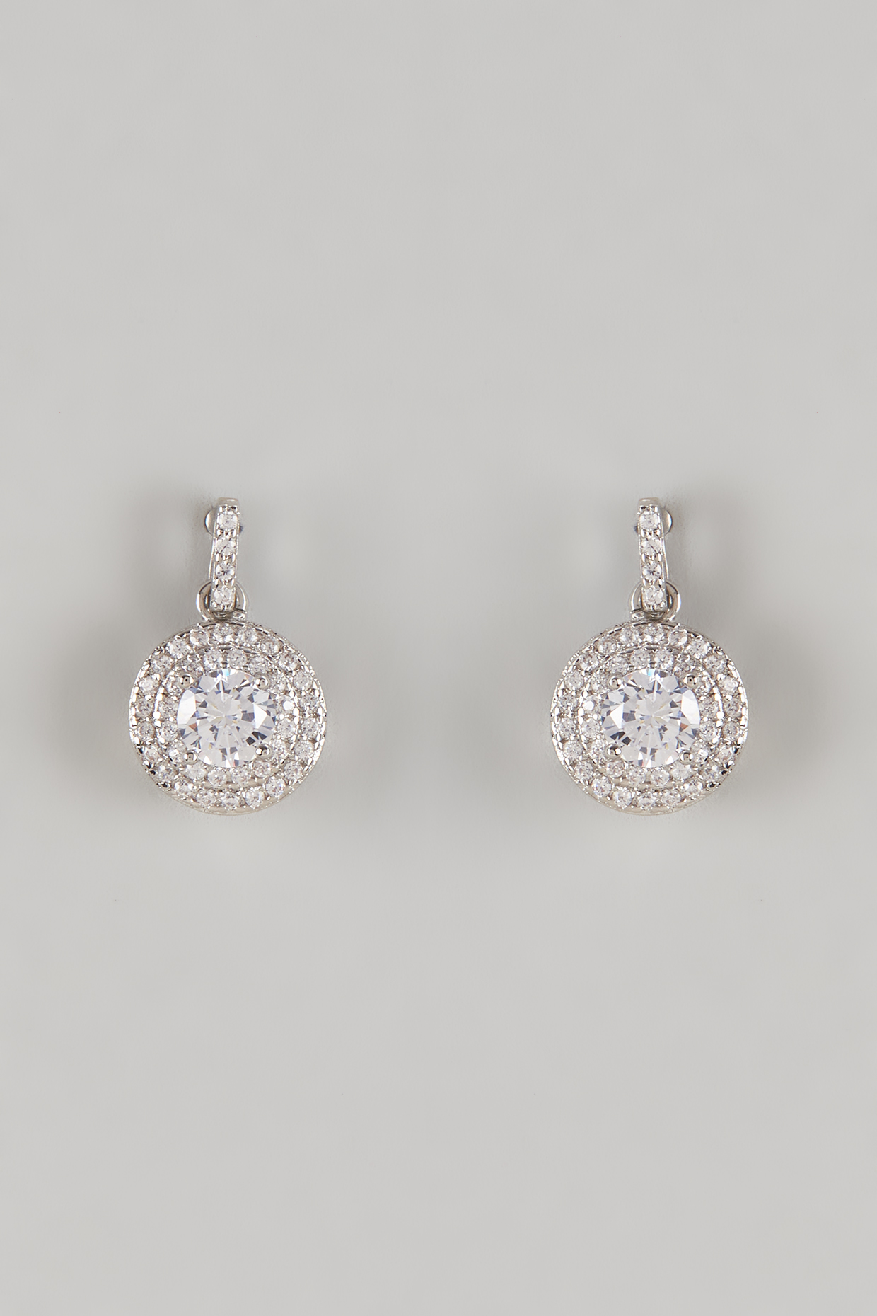 Gold Rhodium Plated Crystal & Zircon Stud Earrings by CRYSTALYNA at Pernia's Pop Up Shop