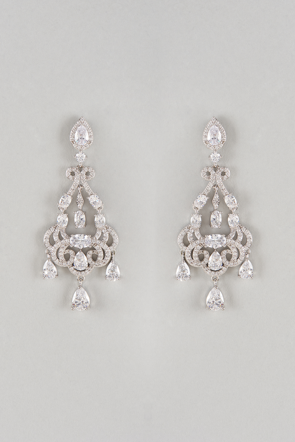 Gold Plated Crystal & Zircon Dangler Earrings by CRYSTALYNA at Pernia's Pop Up Shop