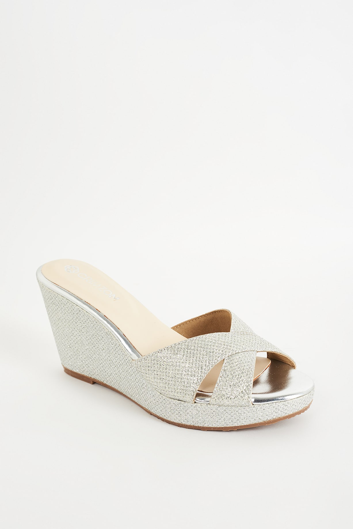 Wedge Crimzon Shoes Buy Gold Aiyana Criss Cross Strap Wedges By