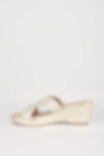 Gold & Silver Faux Leather Heels by Crimzon at Pernia's Pop Up Shop