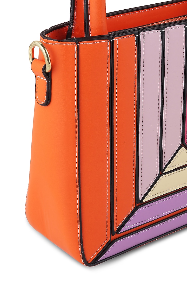 Orange Faux Leather Fergie Bag by Crimzon at Pernia's Pop Up Shop