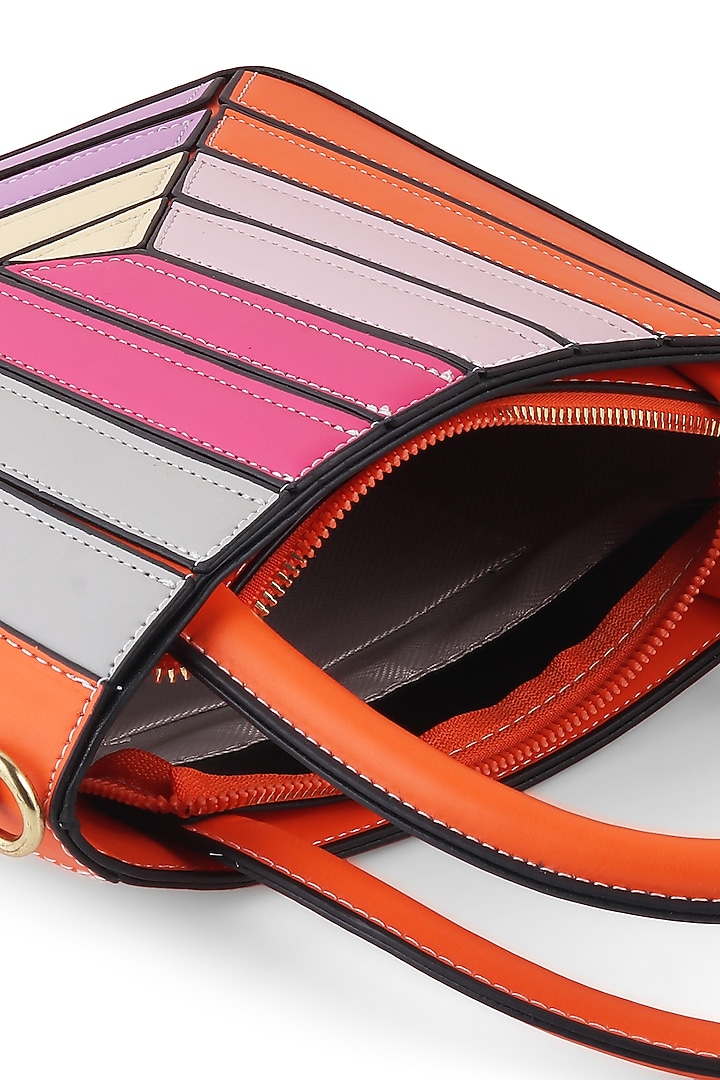 Orange Faux Leather Fergie Bag by Crimzon at Pernia's Pop Up Shop