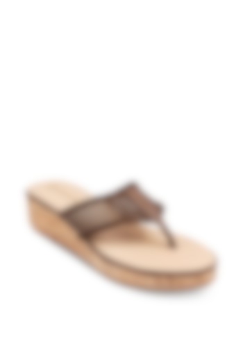 Chocolate Brown Patterned Platforms by Crimzon at Pernia's Pop Up Shop