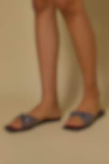 Burgundy Synthetic Leather Flats by Crimzon at Pernia's Pop Up Shop