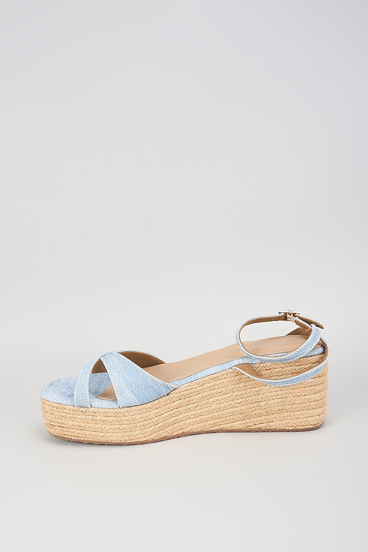 Blue Leather Flats by Crimzon at Pernia's Pop Up Shop