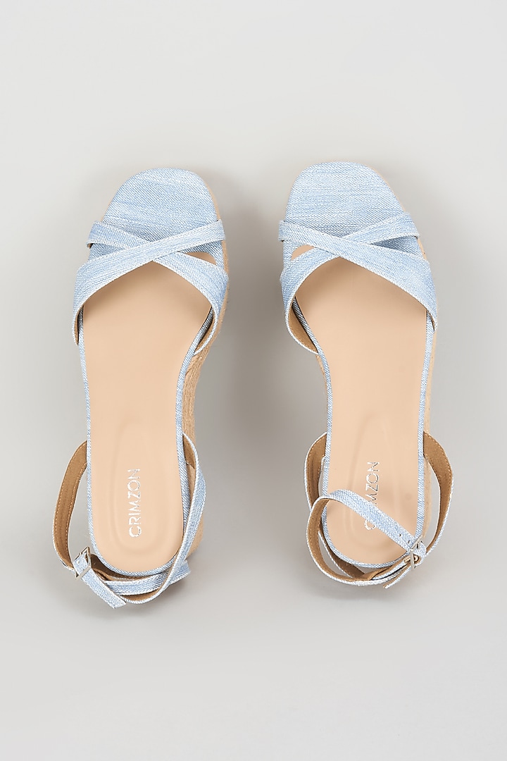 Blue Leather Flats by Crimzon at Pernia's Pop Up Shop