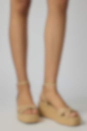 Ivory Leather Flats by Crimzon at Pernia's Pop Up Shop