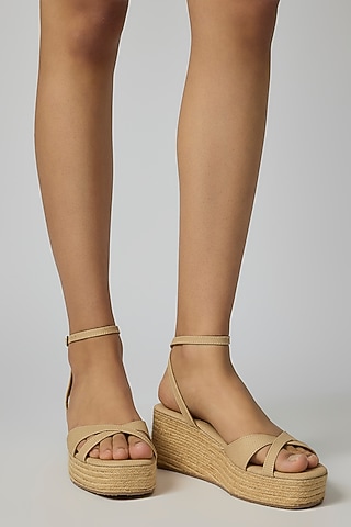 Ivory Leather Flats by Crimzon