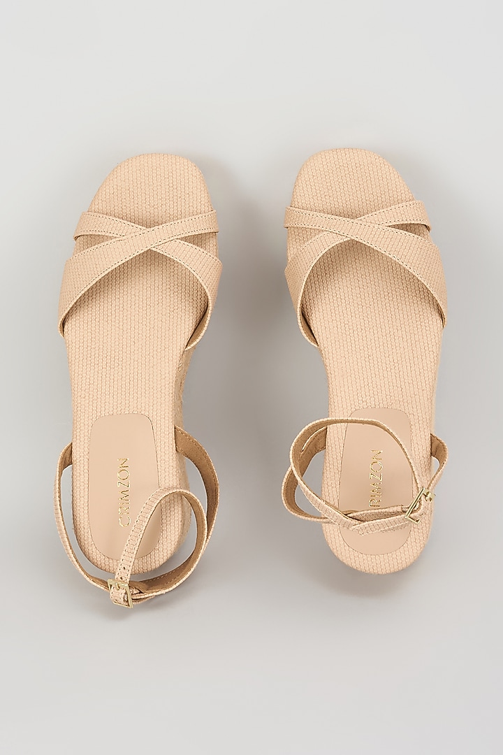 Ivory Leather Flats by Crimzon at Pernia's Pop Up Shop