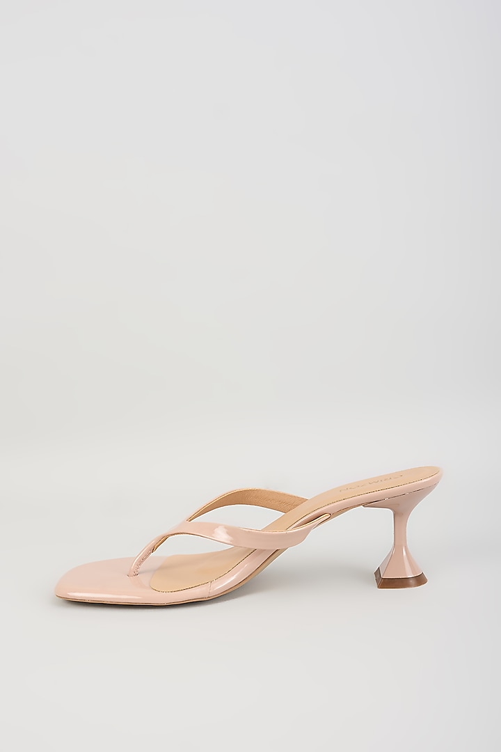 Nude Faux Leather Heels by Crimzon at Pernia's Pop Up Shop