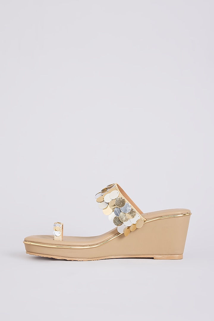 Taupe Faux Leather Heels by Crimzon at Pernia's Pop Up Shop