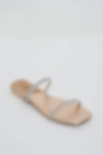 Rose Gold Crystal Embellished Sandals by Crimzon x Wendell Rodricks at Pernia's Pop Up Shop