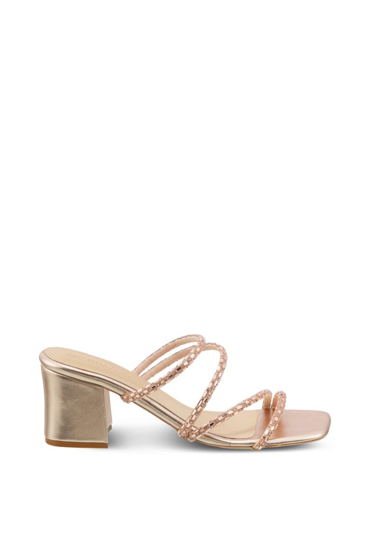 Rose gold cheap embellished heels