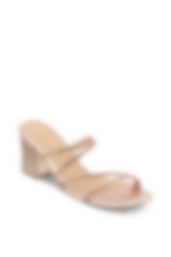 Rose Gold Embellished Heels by Crimzon at Pernia's Pop Up Shop