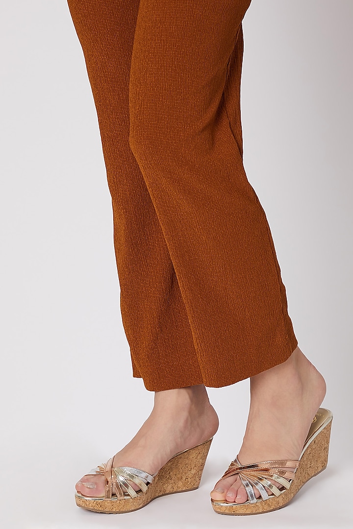 Multicolored Faux Leather Wedges With 3.25 Inches Heels by Crimzon at Pernia's Pop Up Shop