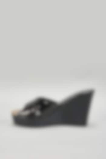 Black Suede Wedges by Crimzon at Pernia's Pop Up Shop
