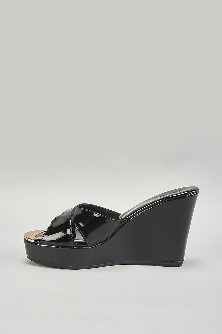 Black Suede Wedges by Crimzon at Pernia's Pop Up Shop