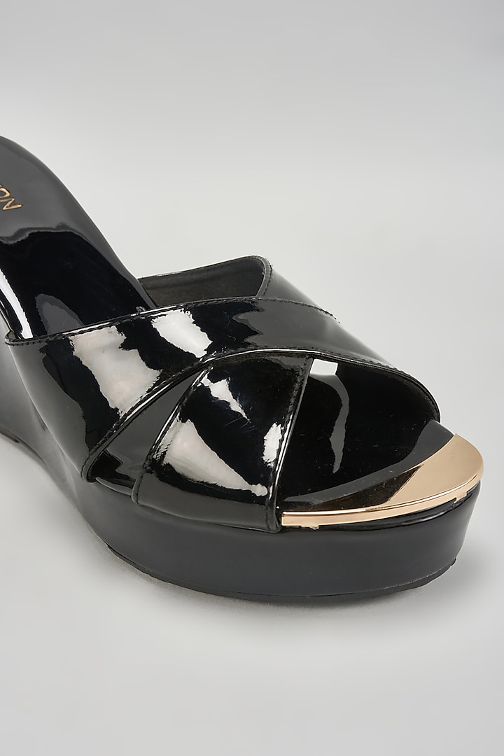 Black Suede Wedges by Crimzon at Pernia's Pop Up Shop