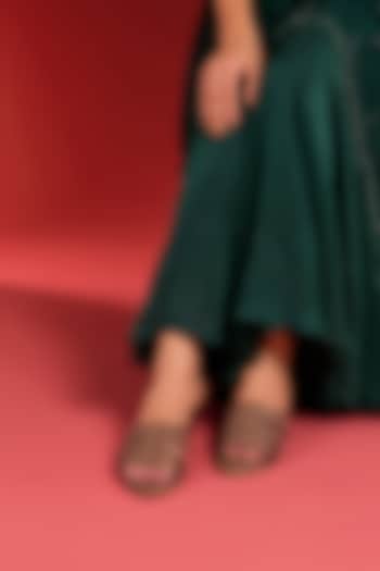 Brown Suede Block Heels by Crimzon at Pernia's Pop Up Shop