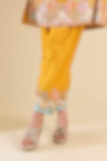 Champagne Gold Faux Leather Pearl Embellished Pleated Wedges by Crimzon at Pernia's Pop Up Shop