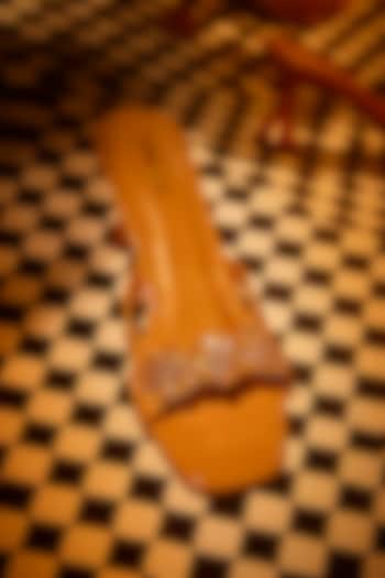 Nude Faux Leather Heels by Crimzon at Pernia's Pop Up Shop