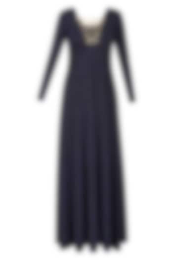 Navy blue and black "Lady Love" gown by Carousel By Simran Arya