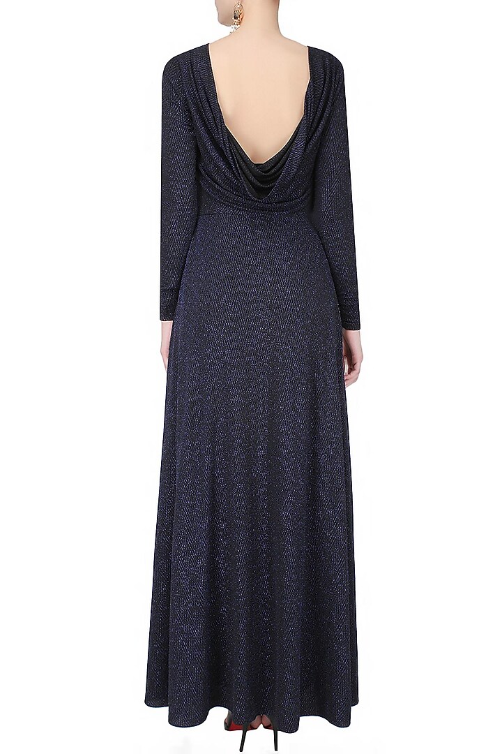Carousel by Simran Arya presents Navy and blue "Lady Love" gown available only at Pernia's Pop Up Shop.