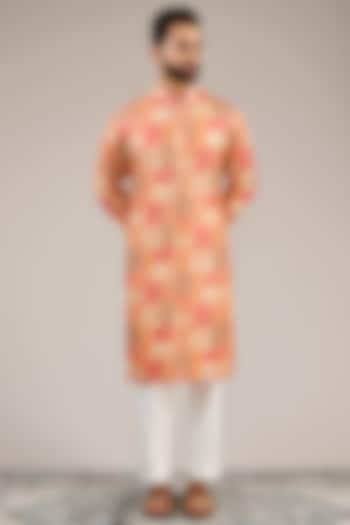 Multi-Colored Georgette Printed Sequins Kurta Set by Chatenya Mittal