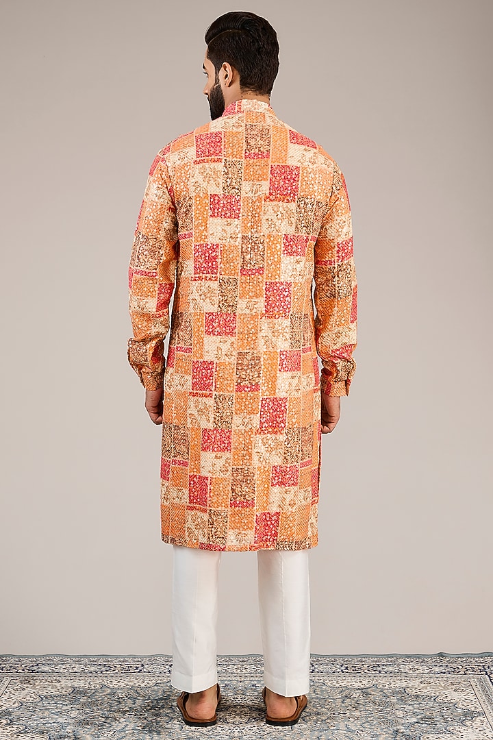 Multi-Colored Georgette Printed Sequins Kurta Set by Chatenya Mittal at Pernia's Pop Up Shop
