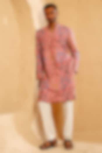 Multi-Colored Silk Blend Kurta Set by Chatenya Mittal at Pernia's Pop Up Shop