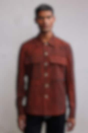 Rust Coated Denim Jacket by Countrymade at Pernia's Pop Up Shop