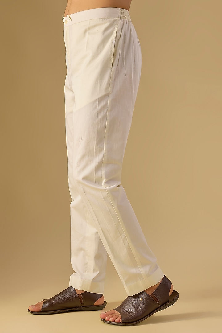 Navy Blue Chanderi Embroidered Kurta Set by Countrymade at Pernia's Pop Up Shop