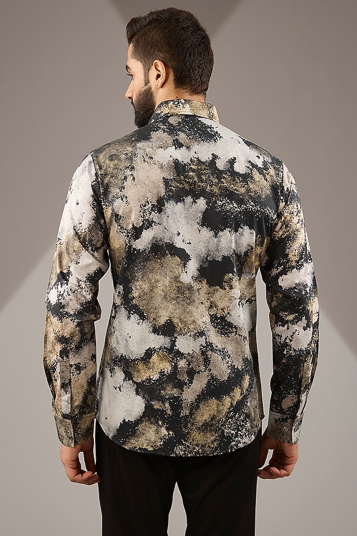 Multi-Colored Cotton Satin Printed Shirt by Countrymade at Pernia's Pop Up Shop