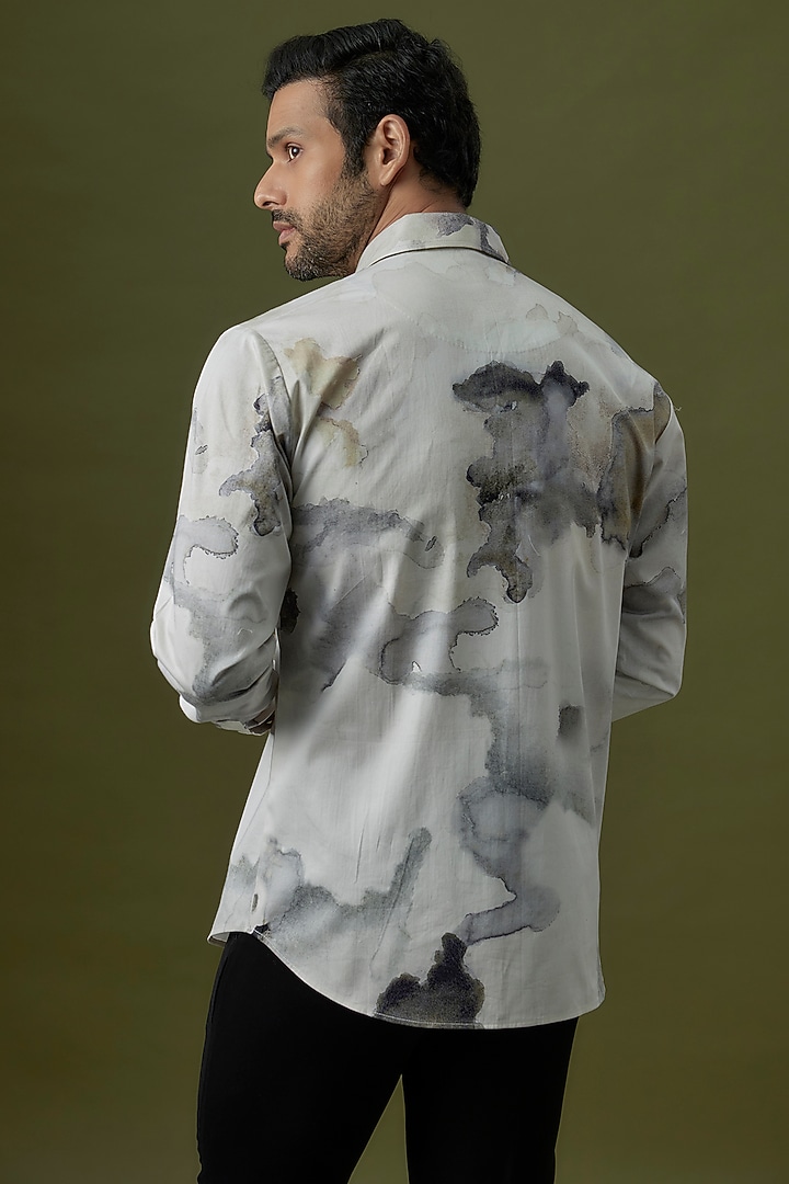 Multi-Colored Cotton Satin Printed Party Wear Shirt by Countrymade at Pernia's Pop Up Shop