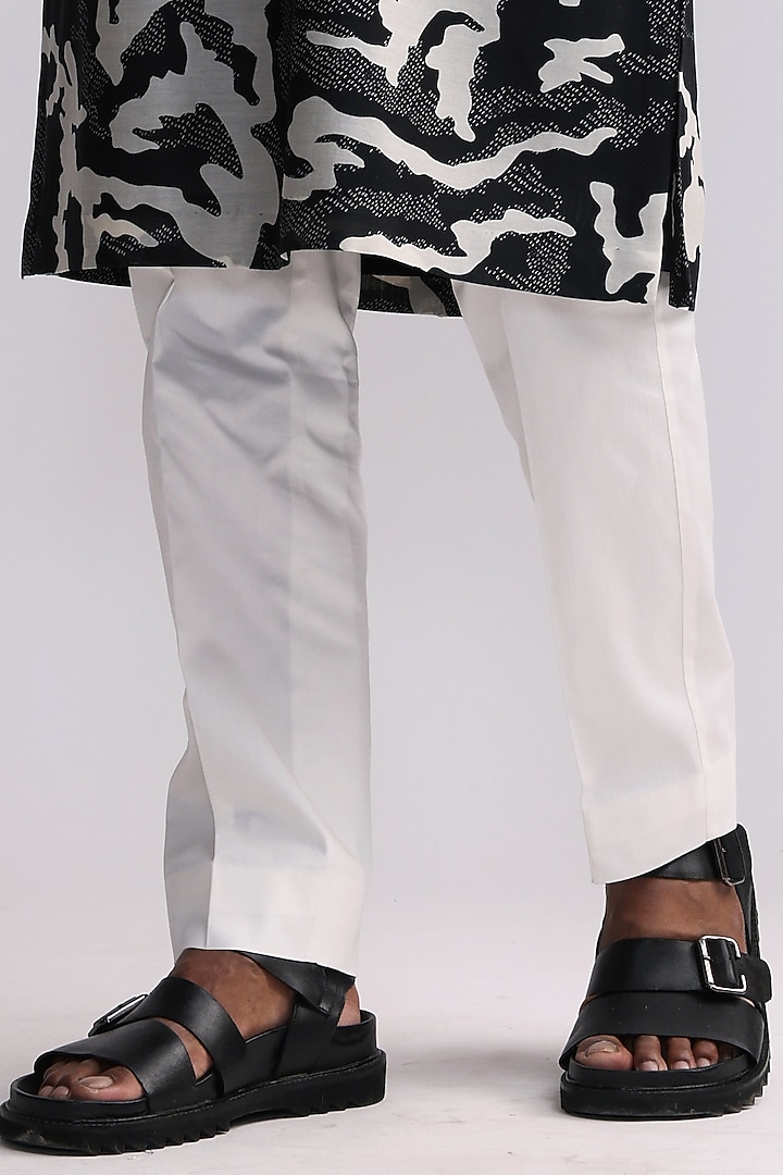 Black Chanderi Printed Kurta by Countrymade at Pernia's Pop Up Shop