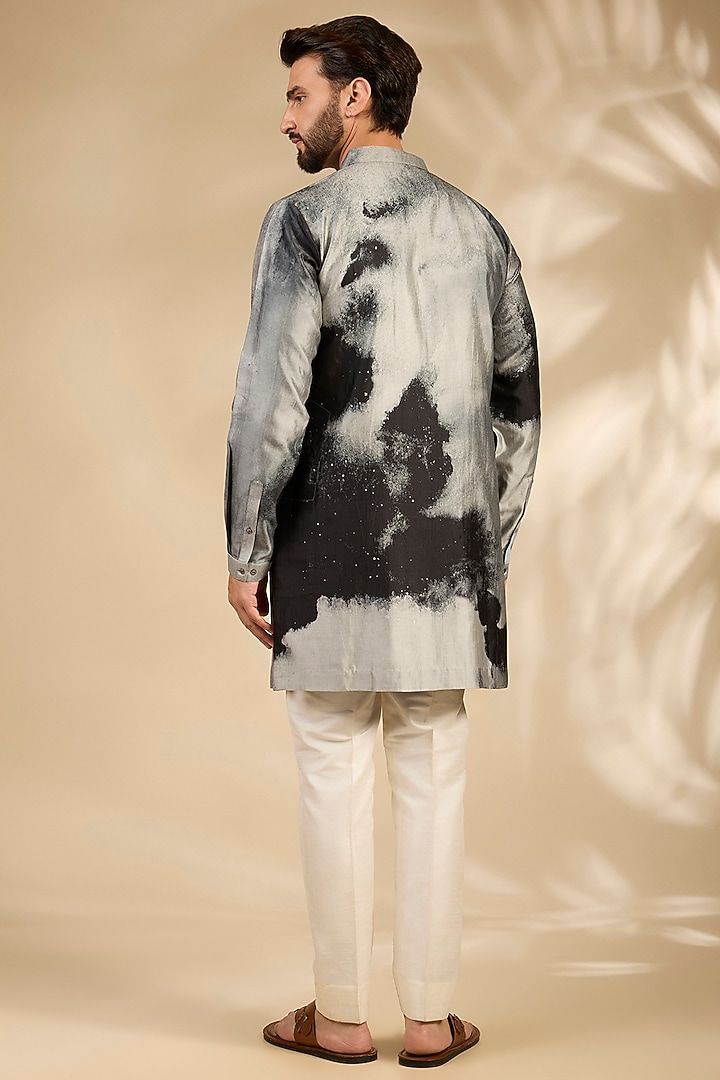 Multi-Colored Silk Printed Kurta by Countrymade at Pernia's Pop Up Shop