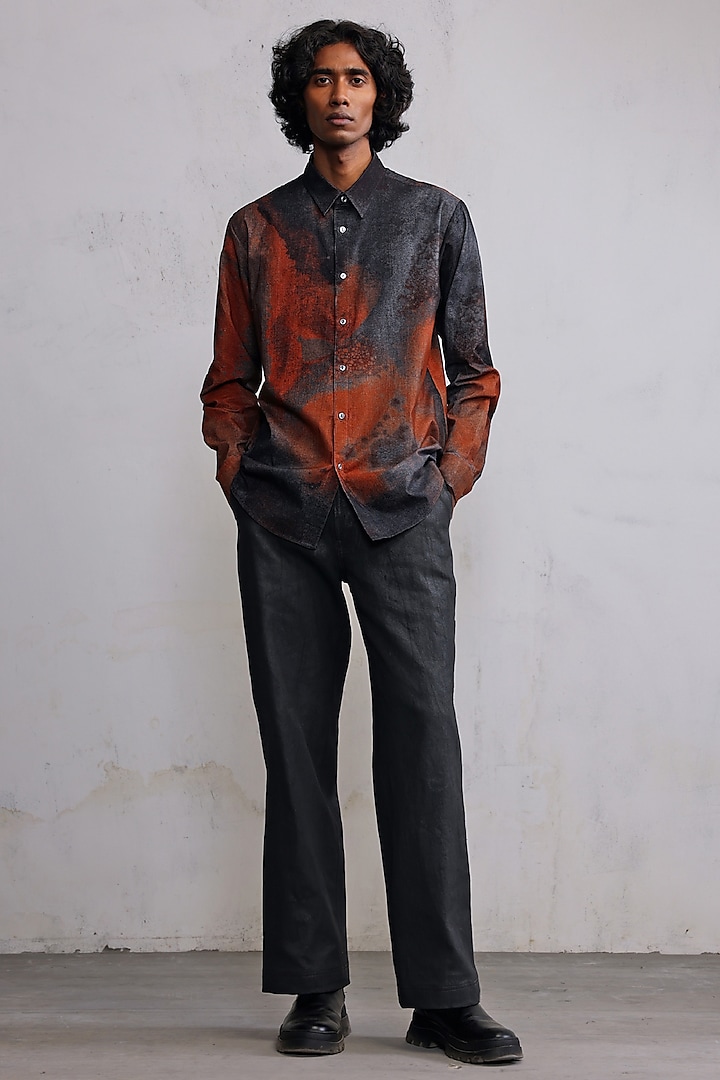 Multi-Colored Corduroy Printed Shirt by Countrymade