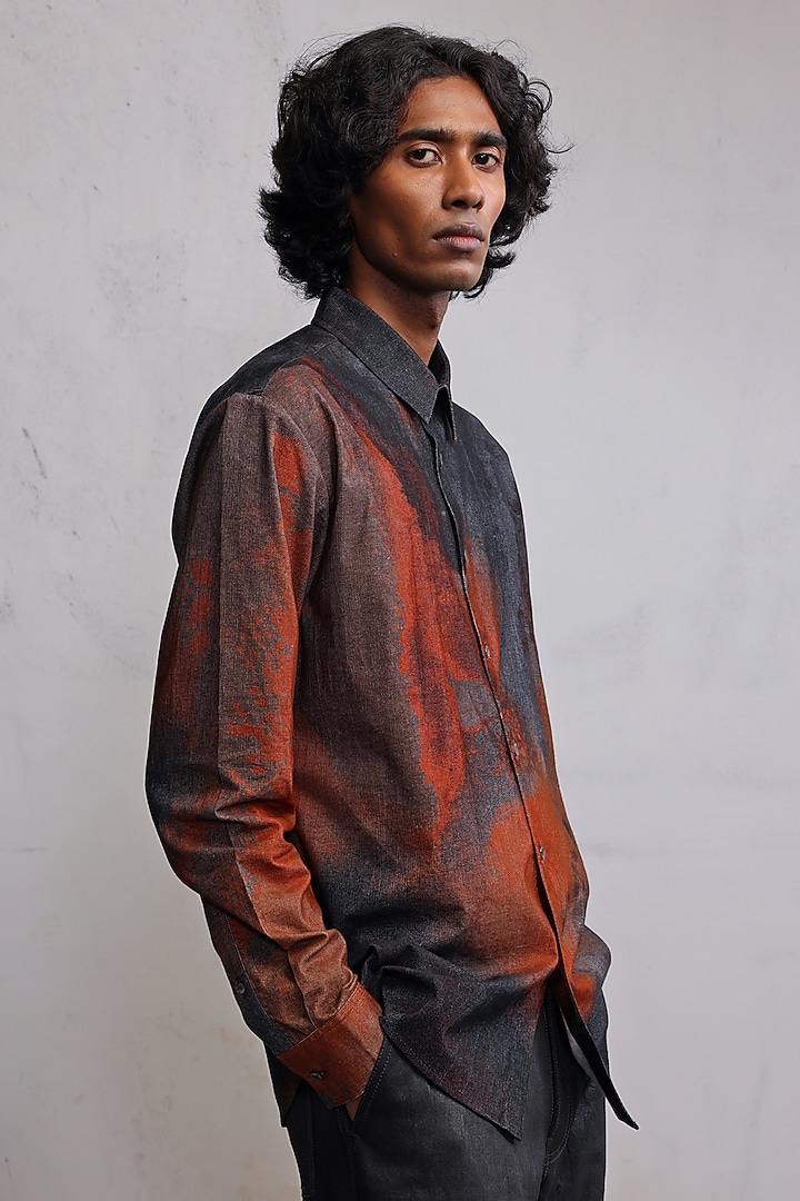 Multi-Colored Corduroy Printed Shirt by Countrymade at Pernia's Pop Up Shop
