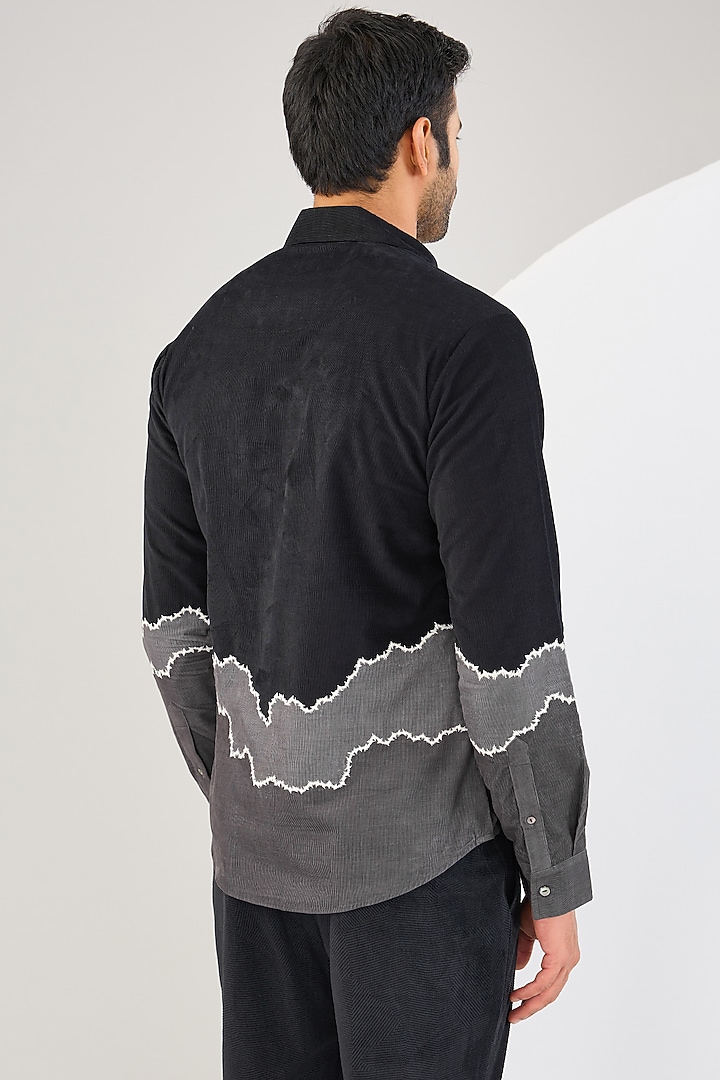 Multi-Colored Corduroy Embroidered Party Wear Shirt by Countrymade at Pernia's Pop Up Shop