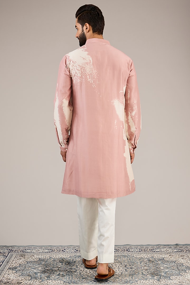 Pink & White Cotton Printed Kurta Set by Countrymade at Pernia's Pop Up Shop