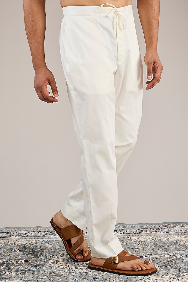 Mustard & White silk Printed Kurta Set by Countrymade at Pernia's Pop Up Shop