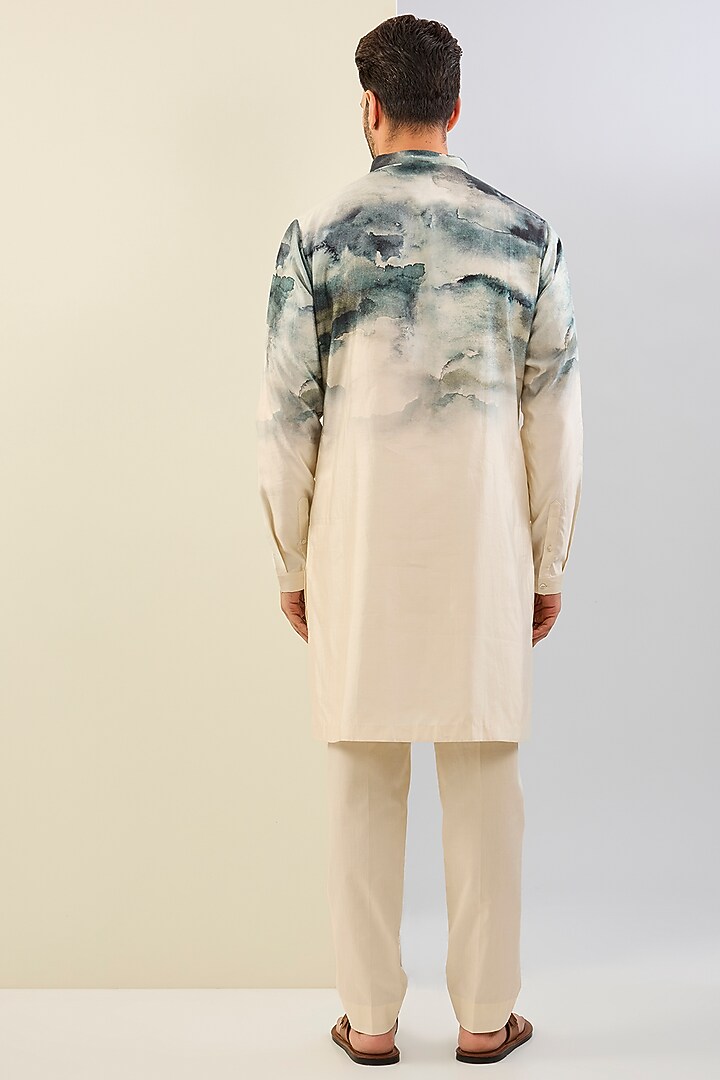 Multi-Colored Cotton Silk Printed Kurta Set by Countrymade at Pernia's Pop Up Shop