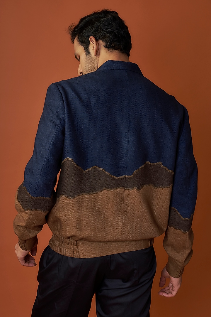 Multi-Colored Herringbone Embroidered Jacket by Countrymade at Pernia's Pop Up Shop