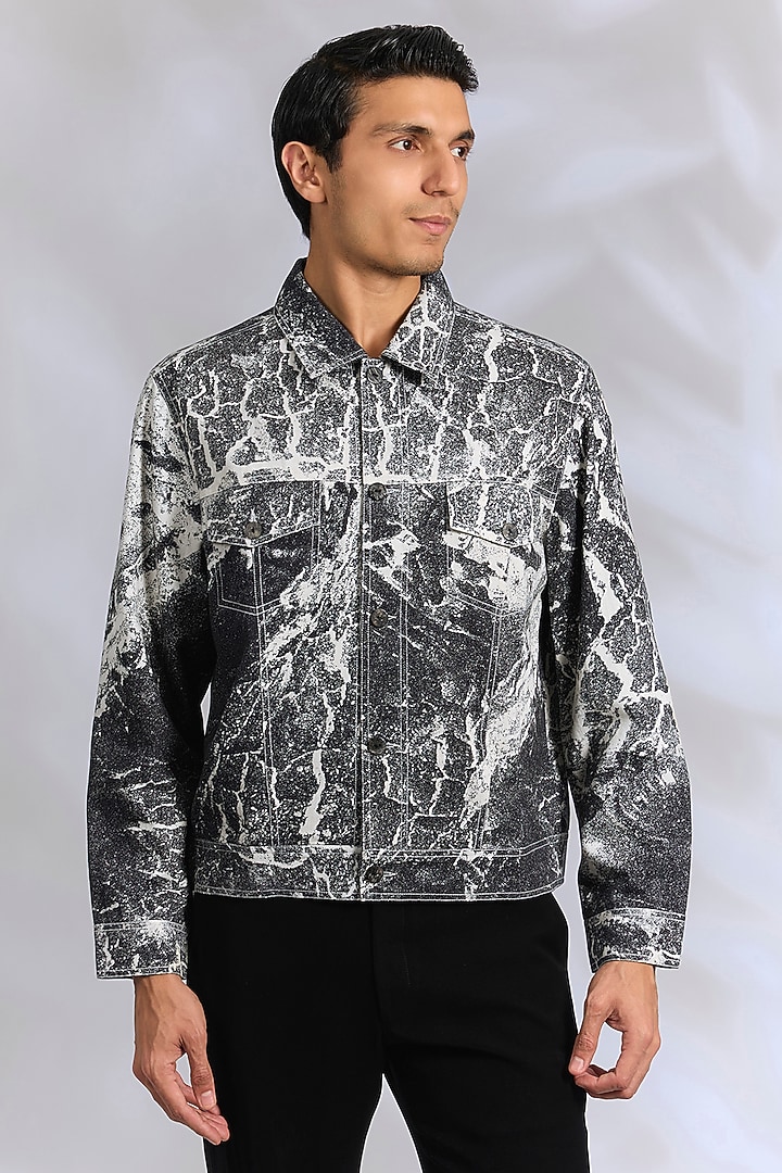 Multi-Colored Light Denim Jacket by Countrymade at Pernia's Pop Up Shop